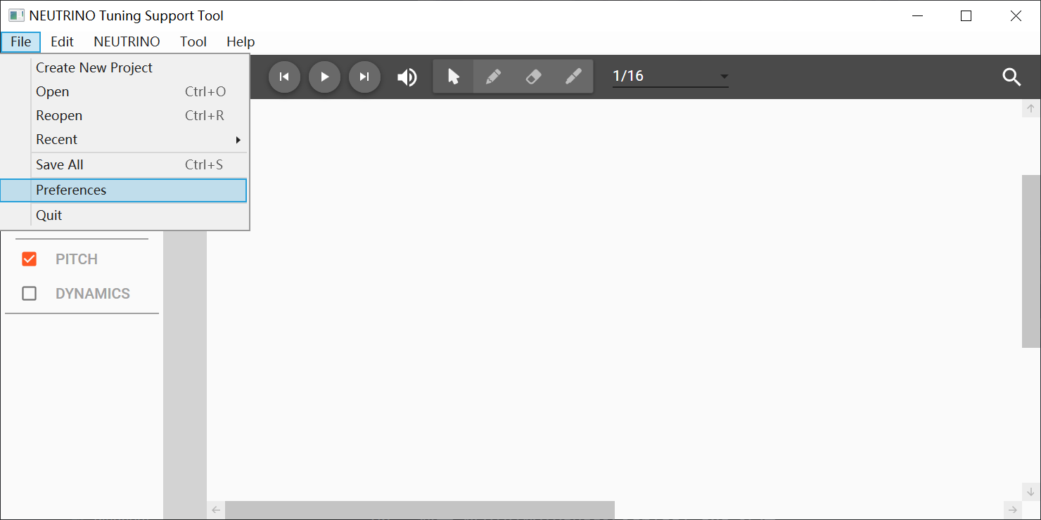 open neutrino tuning support tool